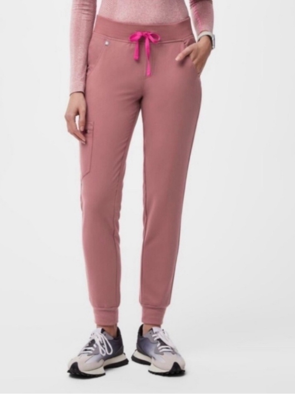 FIGS Zamora Jogger Scrub Pants Mauve Women’s Large‎